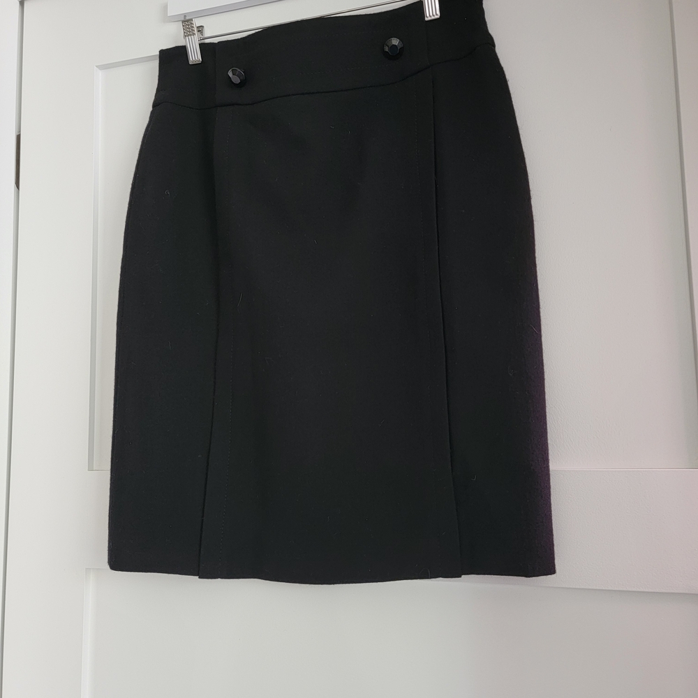 NWT RED Valentino Classic Black Pencil Wool Skirt SIZE 48